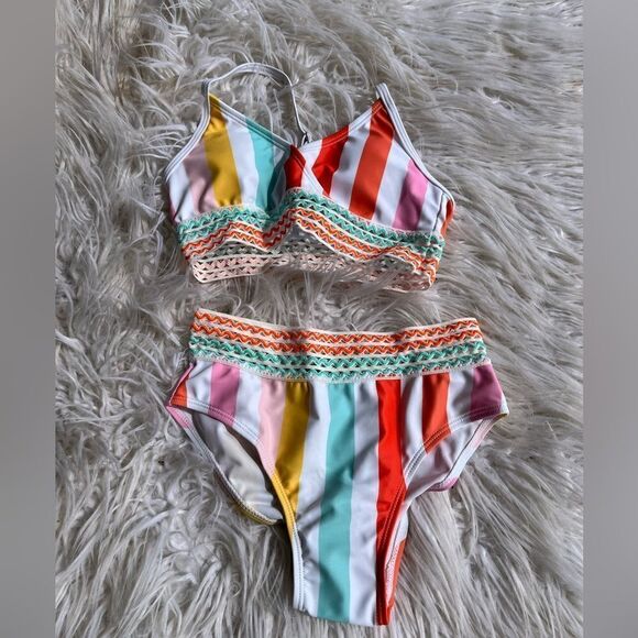 Shein 💫2pcs Bikini Swimsuit💫kids - Picture 1 of 2